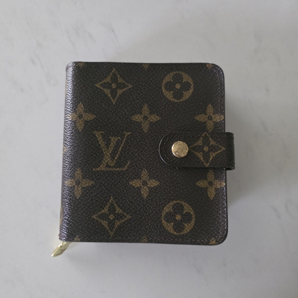 Louis Vuitton Black and Gold Monogram Wallet